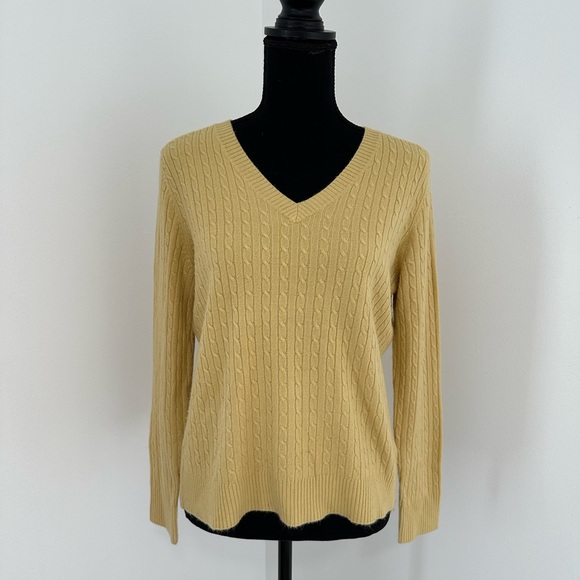 Yellow V-Neck Sweater - Picture 1 of 4